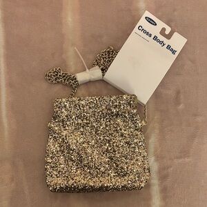 Old Navy Gold Crossbody Bag with Chain Strap | Mini evening purse |